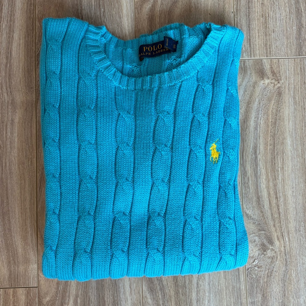 Polo Ralph Lauren Women Cable-Knit Cotton Crewneck Sweater